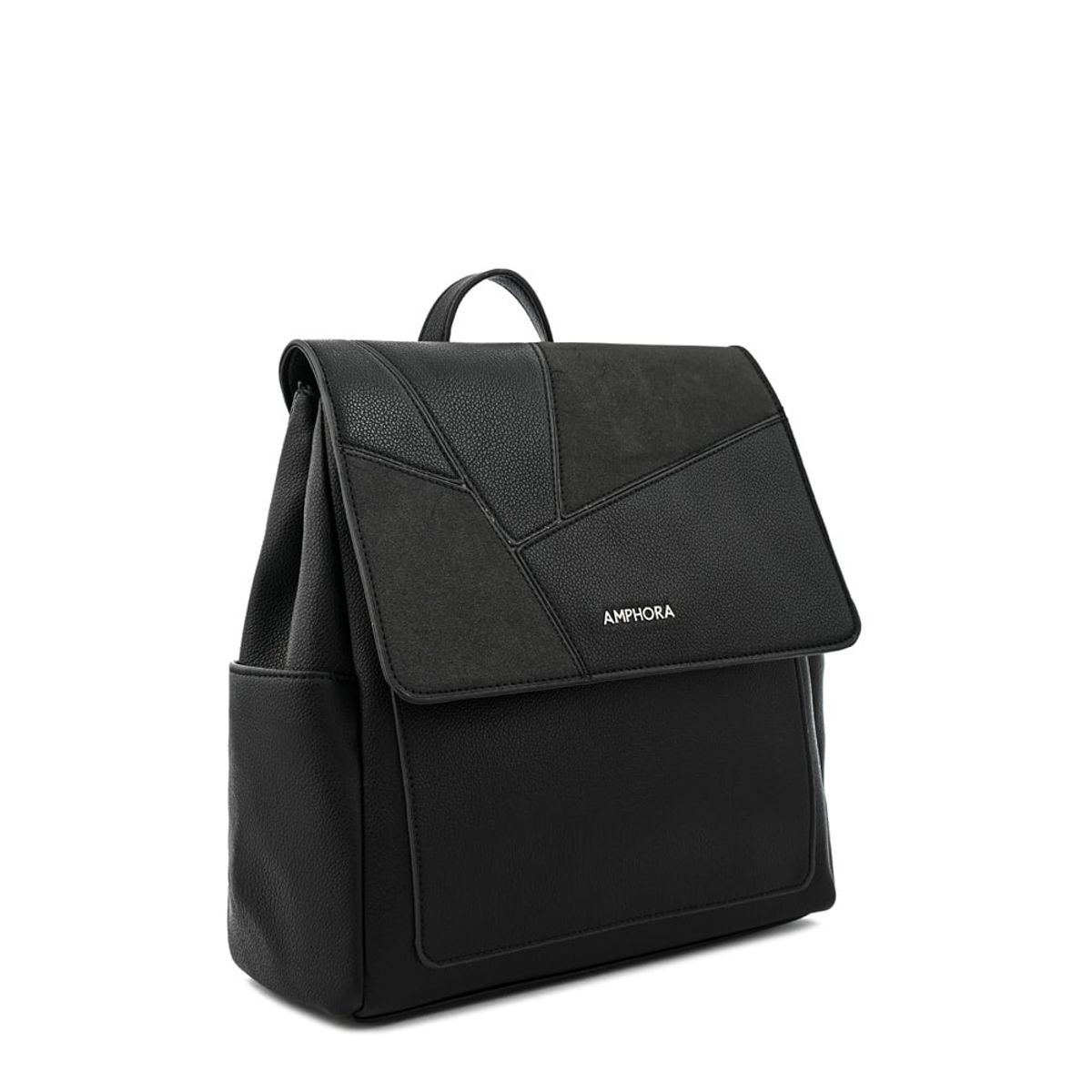 AMPHORA - Mochila con tapa amira mediana negro