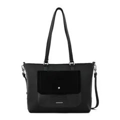AMPHORA - Cartera dos asas mediana becca Negro especial
