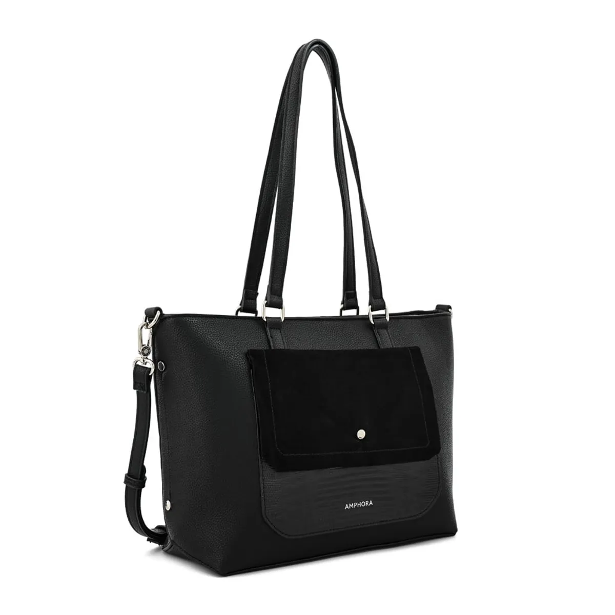 AMPHORA - Cartera tote mediana becca Negro especial