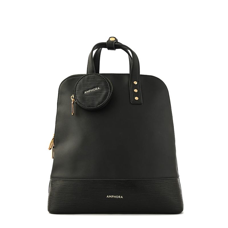 AMPHORA - Mochila mediana leila Negro especial