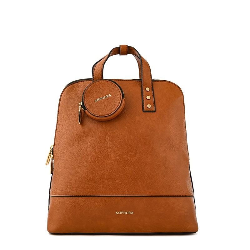 AMPHORA - Mochila mediana leila café