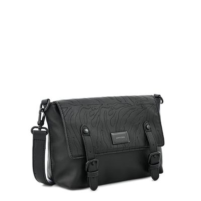 Imagen 2 del producto Cartera bandolera con tapa samira mediana negro