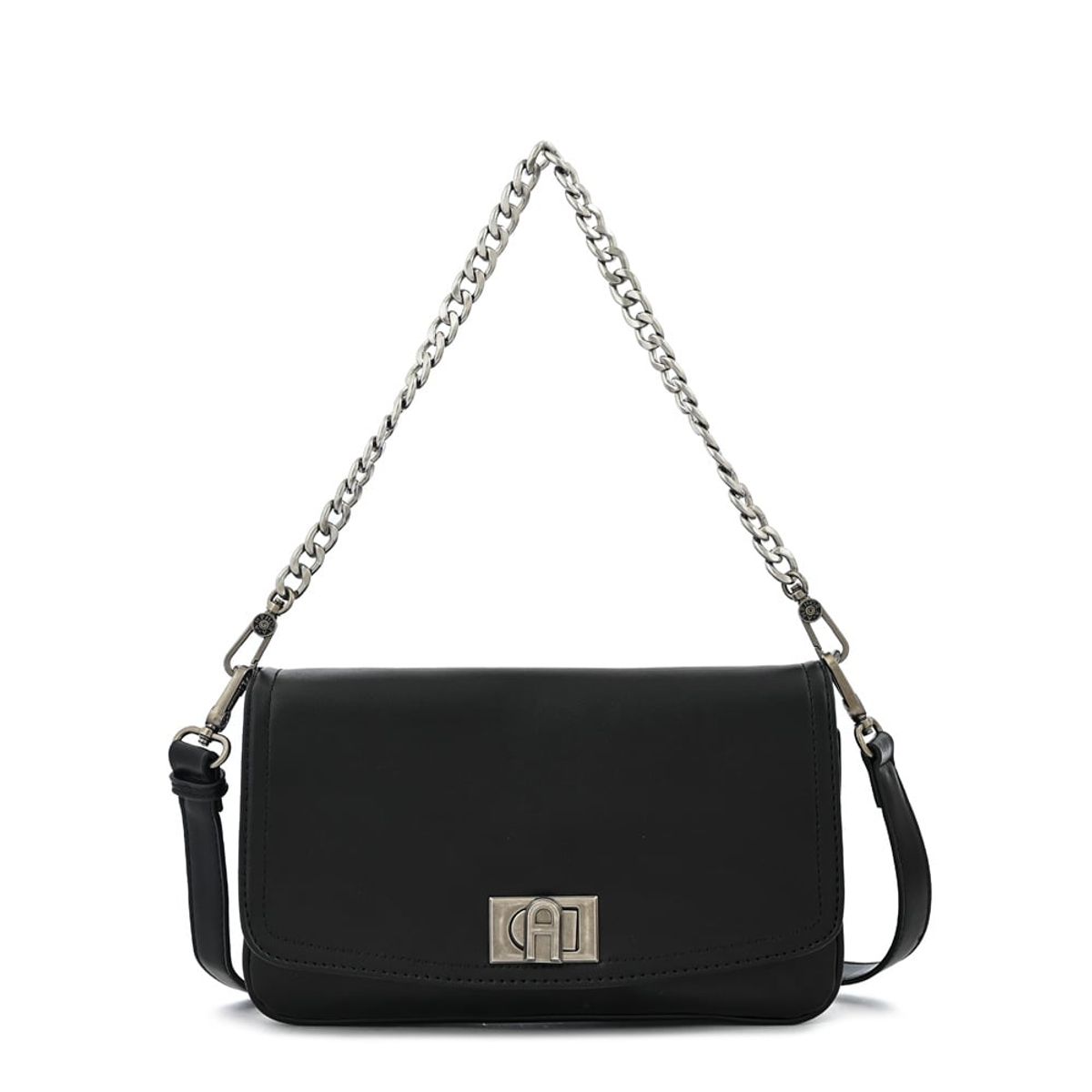 AMPHORA - Cartera bandolera con tapa anto mediana negro