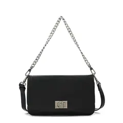 AMPHORA - Cartera bandolera con tapa mediana anto negro