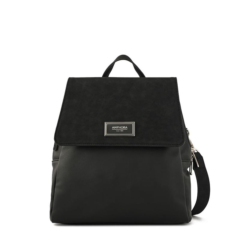 AMPHORA - Mochila mediana aria Negro especial