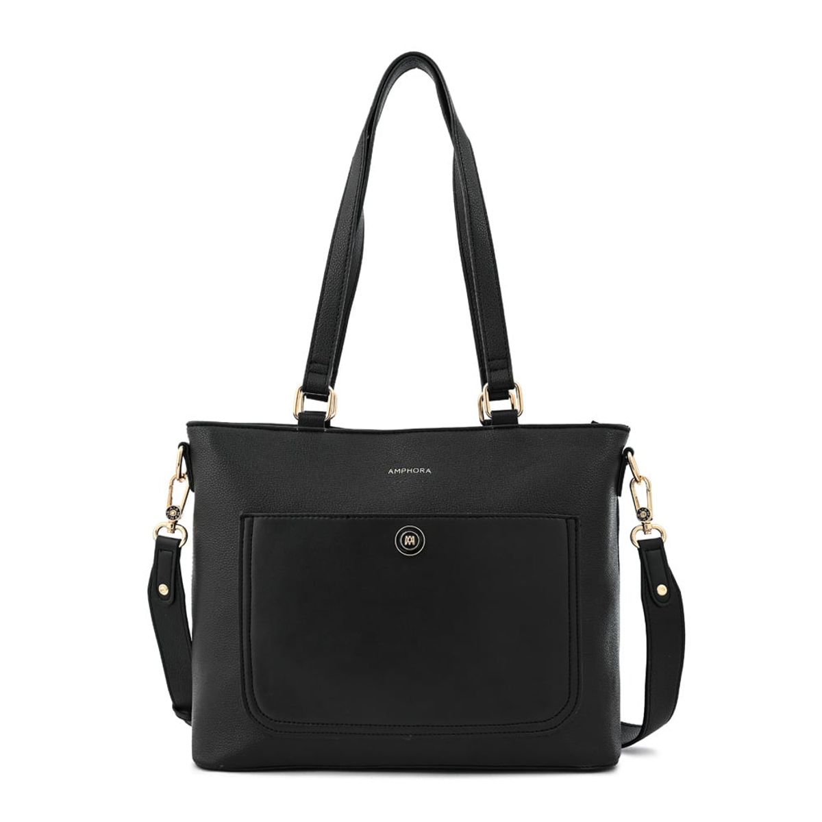 AMPHORA - Cartera tote grace mediana negro