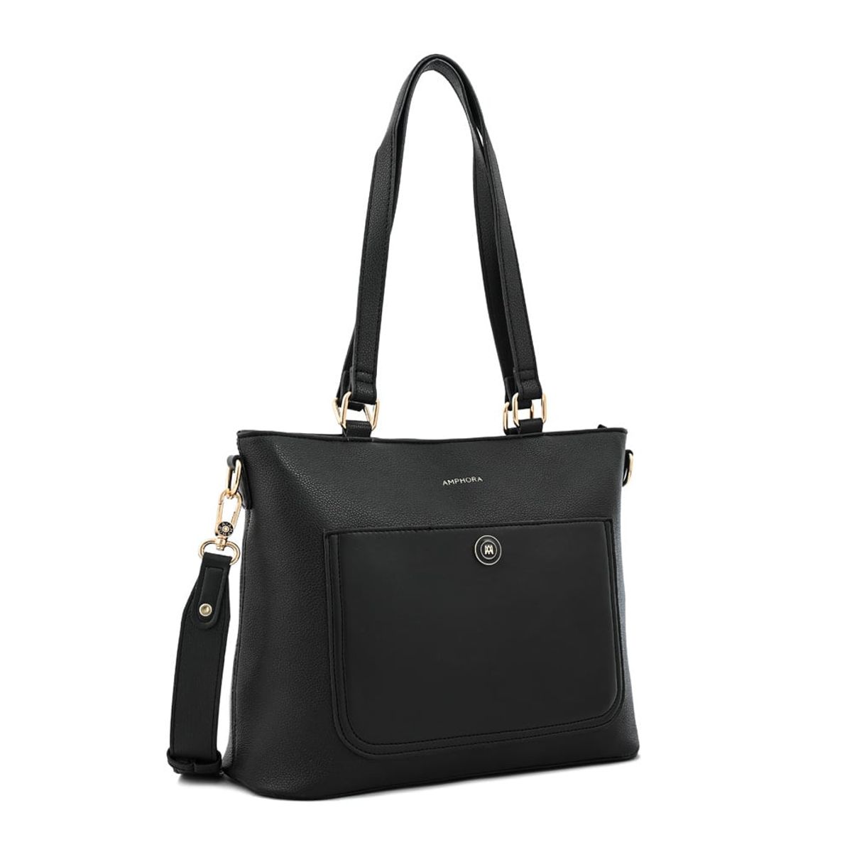 AMPHORA - Cartera tote grace mediana negro