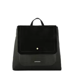 AMPHORA - Mochila con tapa mediana becca Negro especial