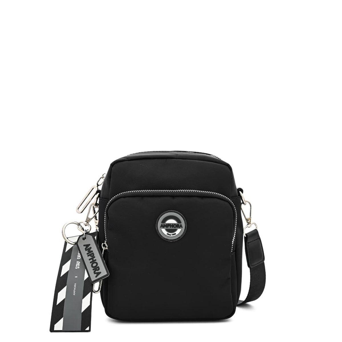 AMPHORA - Cartera bandolera pequeña anne-claire Negro especial