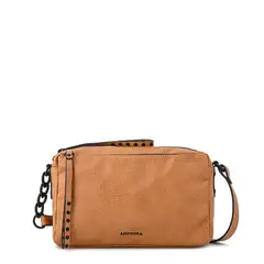 AMPHORA - Cartera bandolera pequeña stefi camel