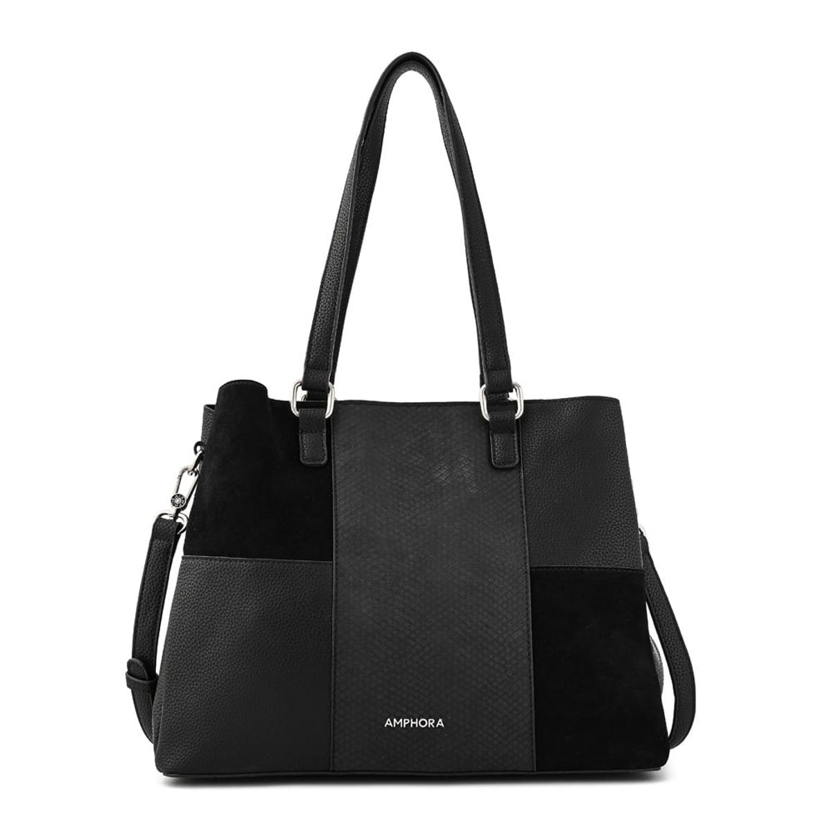 AMPHORA - Cartera tote tres divisiones jesse grande negro