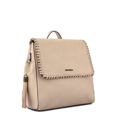 Imagen 2 del producto Mochila con tapa evelyn mediana beige