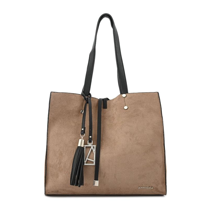 AMPHORA - Cartera dos asas grande allure taupe