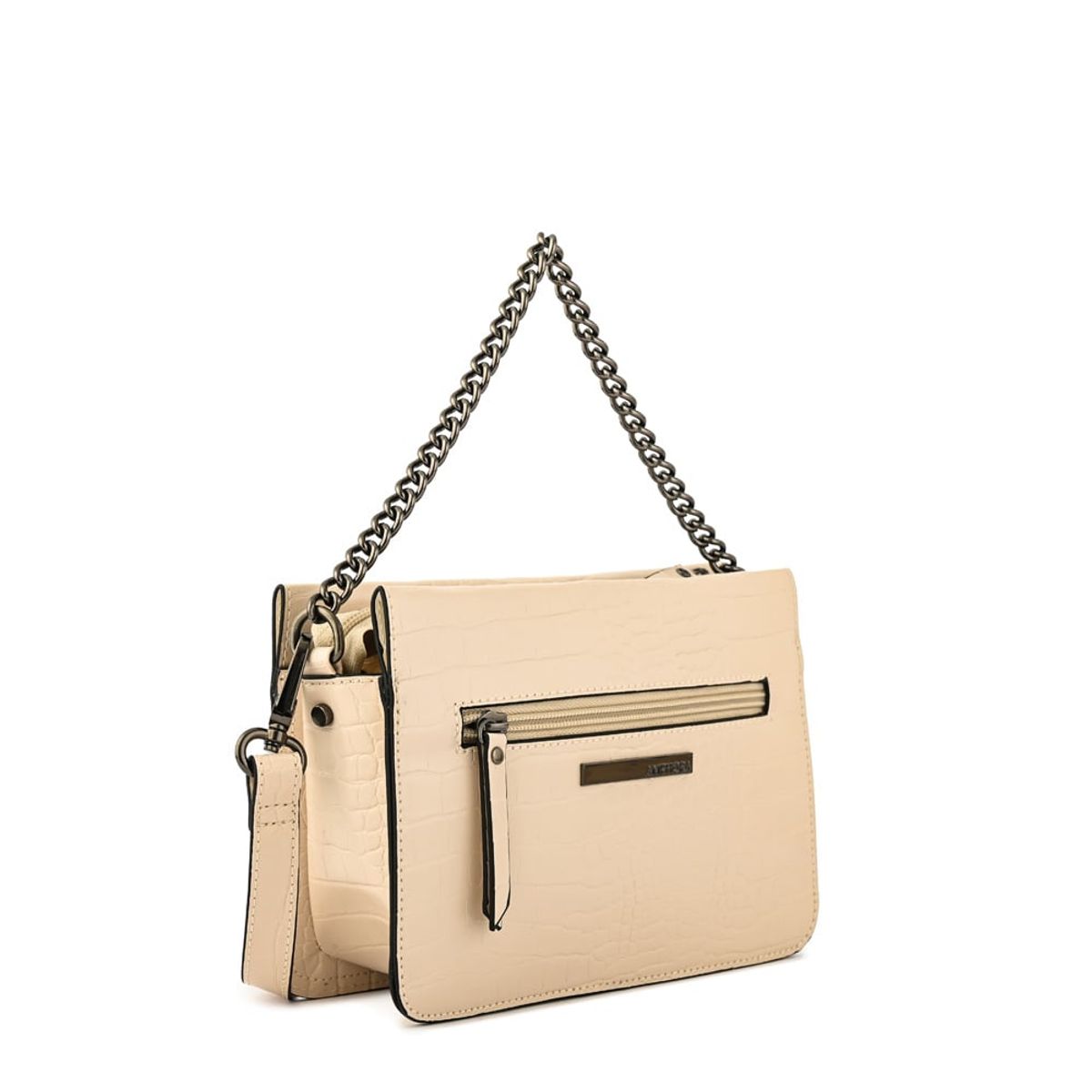 AMPHORA - Cartera bandolera anaya pequeña blanco crudo