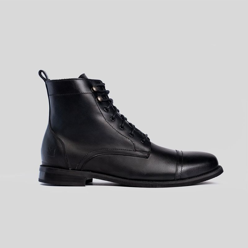 TRAUKO - Zapato Hombre Cuero Negro Cromo Trauko Milano