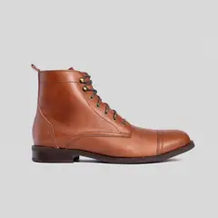 TRAUKO - Zapato Hombre Cuero Café Camel Milano