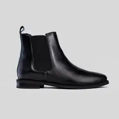 TRAUKO - Zapato Hombre Cuero Negro Cromo Chelsea