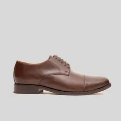 TRAUKO - Zapato Hombre Cuero Café Oscuro Marsella