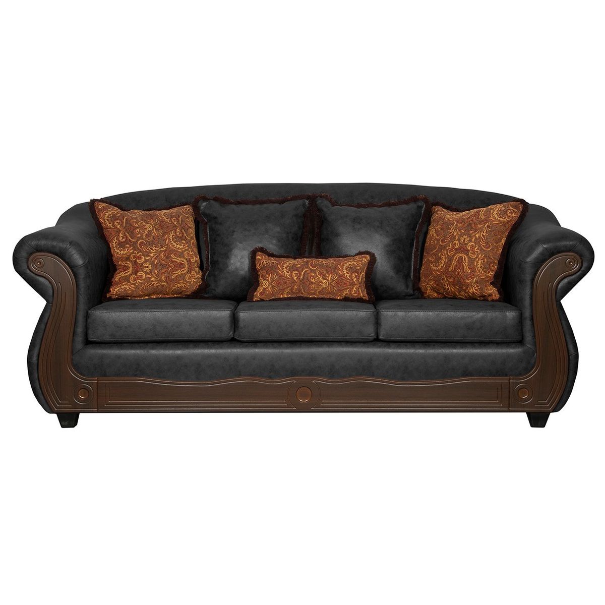 BLACK FACTORY - Sofá 3 Cuerpos Estambul Negro