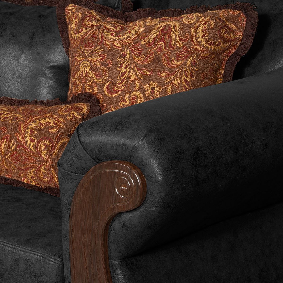 BLACK FACTORY - Sofá 3 Cuerpos Estambul Negro