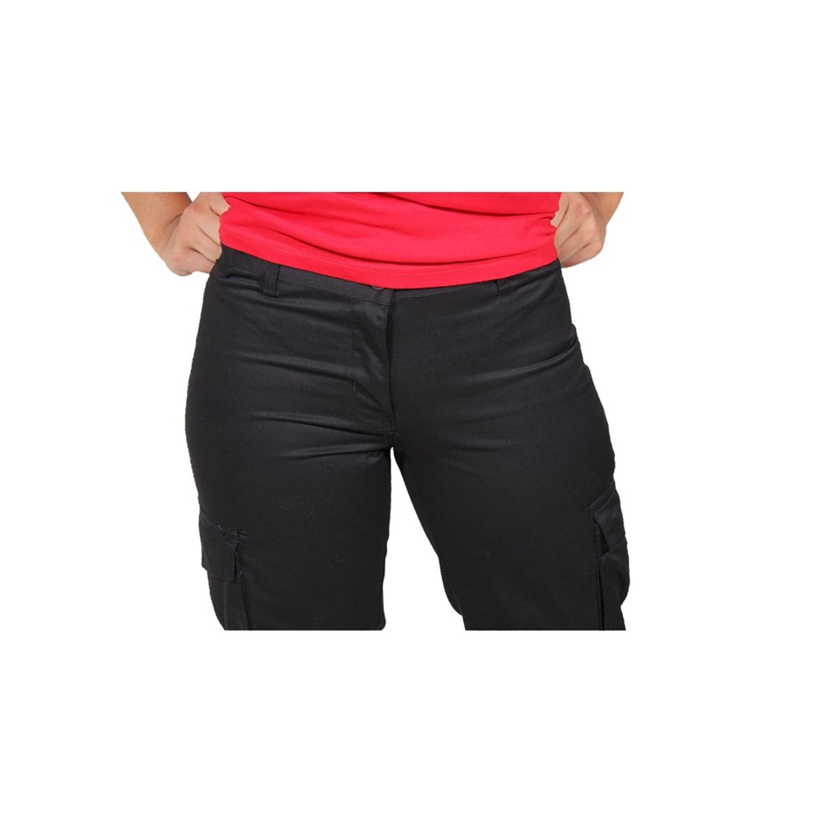 90 GRADOS - Pantalón Dama Gabardina Cargo Negro