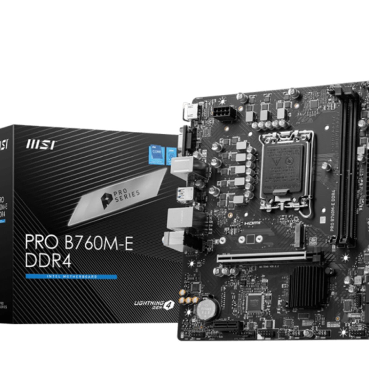 MSI - MB LGA s1700 Intel - MSI PRO B760M-E DDR4 - 2x DDR4 - Micro ATX