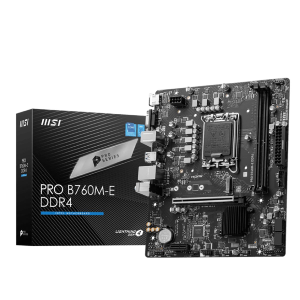 MSI - MB LGA s1700 Intel - MSI PRO B760M-E DDR4 - 2x DDR4 - Micro ATX