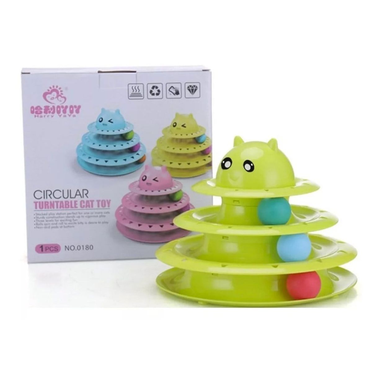 GENERICO - Juguete Para Gatos Mascotas 3 Niveles Con Pelotas