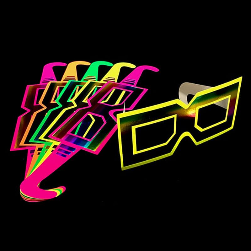 GENERICO - LENTES CARTON FLUOR CUADRADO X6 UNI