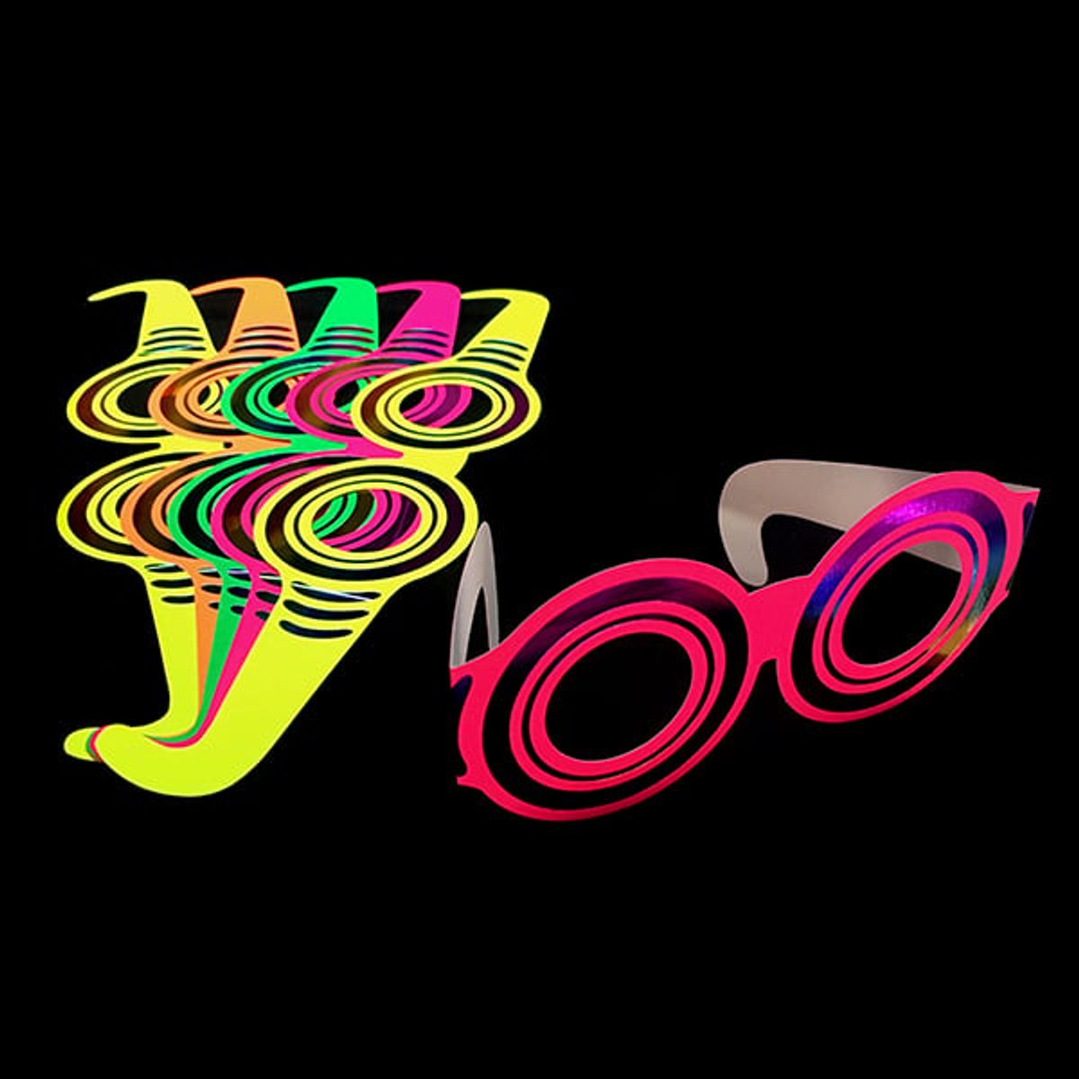 GENERICO - LENTES CARTON FLUOR REDONDO X6 UNI