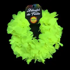 GENERICO - CINTILLO ELASTICADO FLOR FLUOR AMARILLO X6 UNI