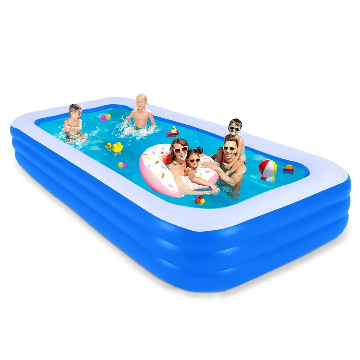 GENERICO - Piscina Inflable 150x100x56cm Con 3 Anillos - SC