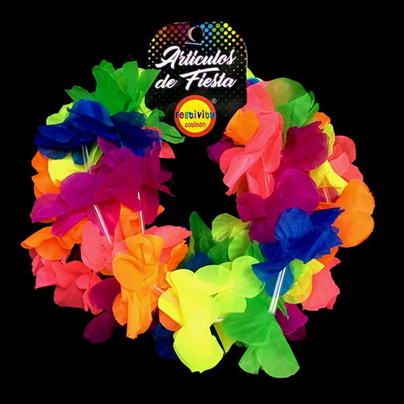 GENERICO - CINTILLO ELASTICADO FLOR FLUOR SURTIDO X6 UNI