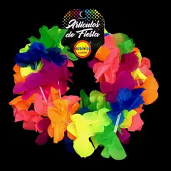 GENERICO - CINTILLO ELASTICADO FLOR FLUOR SURTIDO X6 UNI