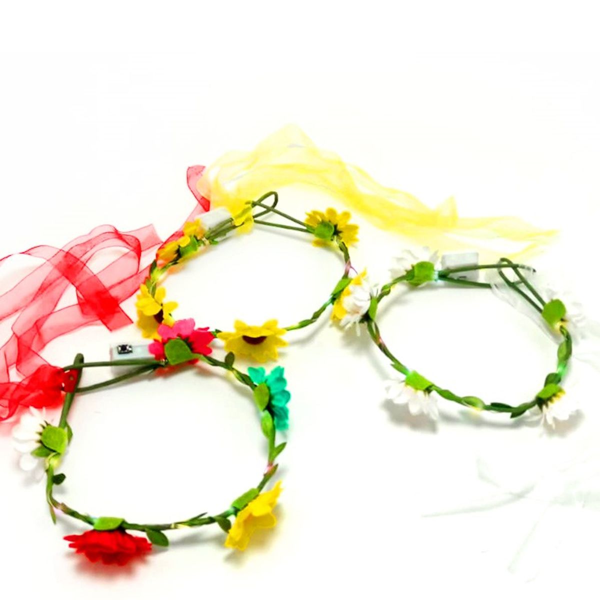 GENERICO - CINTILLO FLOREADO GIRASOL LED X12 UNI