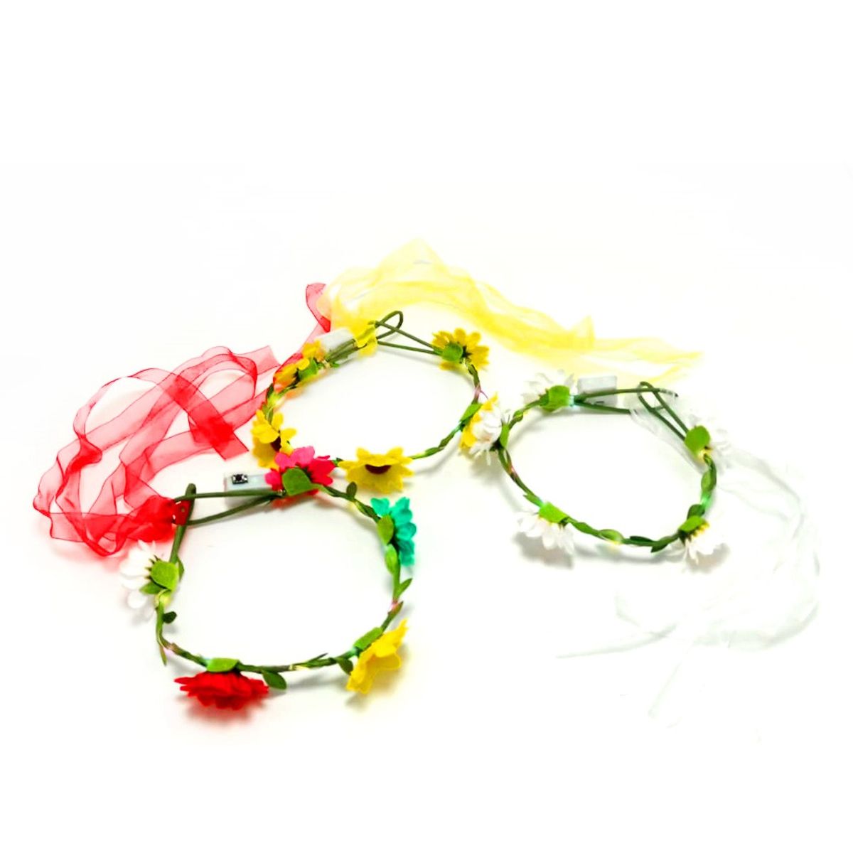 GENERICO - CINTILLO FLOREADO GIRASOL LED X12 UNI