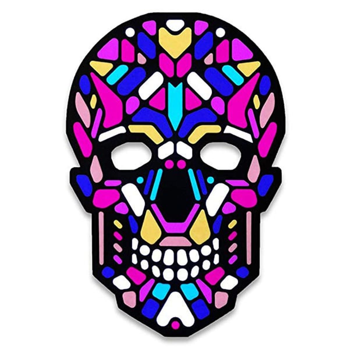 GENERICO - MASCARA AUDIO LED CALAVERA X1 UNI