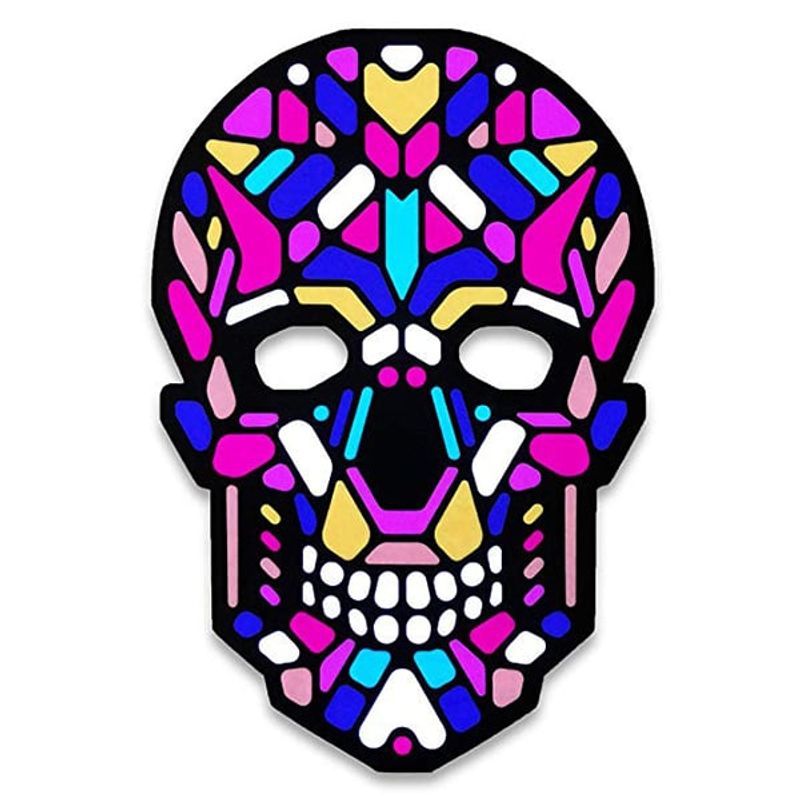 GENERICO - MASCARA AUDIO LED CALAVERA X1 UNI