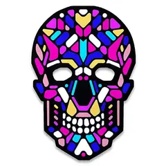 GENERICO - MASCARA AUDIO LED CALAVERA X1 UNI