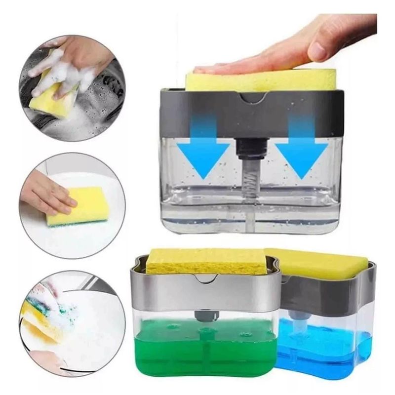 GENERICO - Dispensador De Jabón Liquido Automático Con Esponja y Recipiente