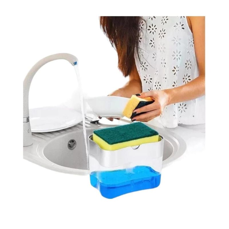 GENERICO - Dispensador Jabón Lavaplatos Esponja Automático
