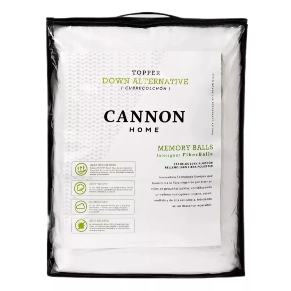 CANNON - Topper Down Alternative Cannon 1 Plazas