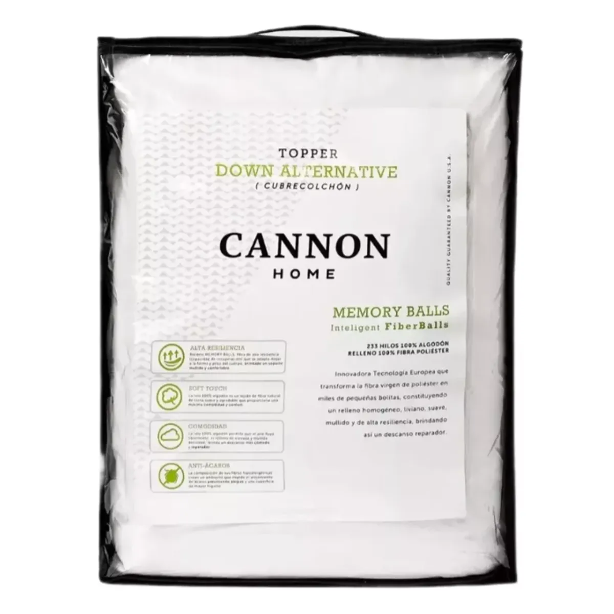 CANNON - Topper Down Alternative Cannon 1.5 Plazas