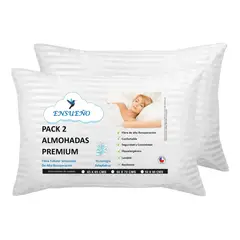 GENERICO - Almohadas Premium Pack X2 50x70cm Hogar De Ensueño