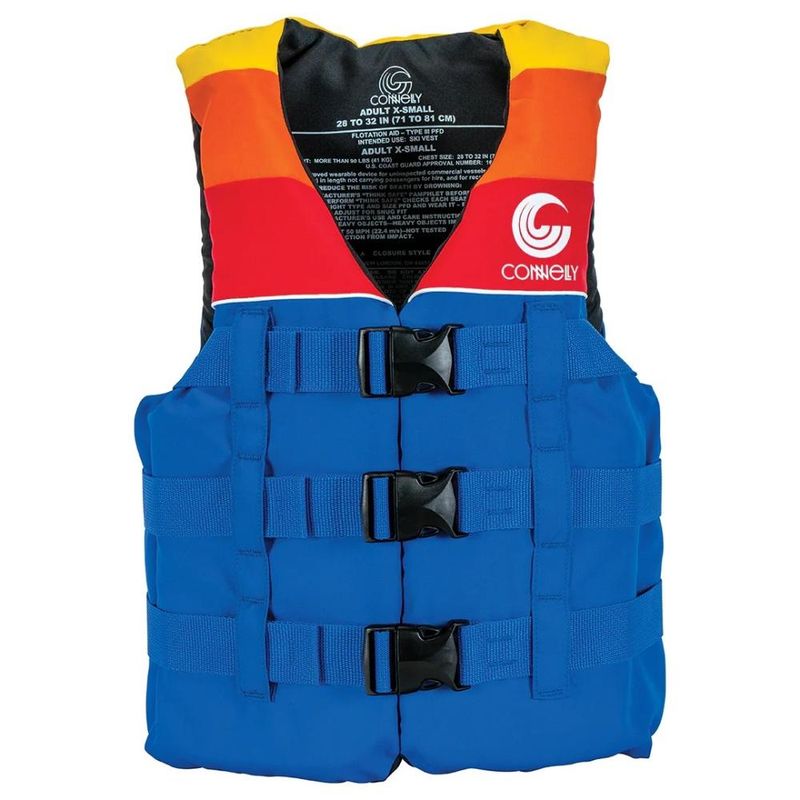 GENERICO - Connelly Chaleco Salvavidas Nylon Niños 35-55 kg Retro - Azul