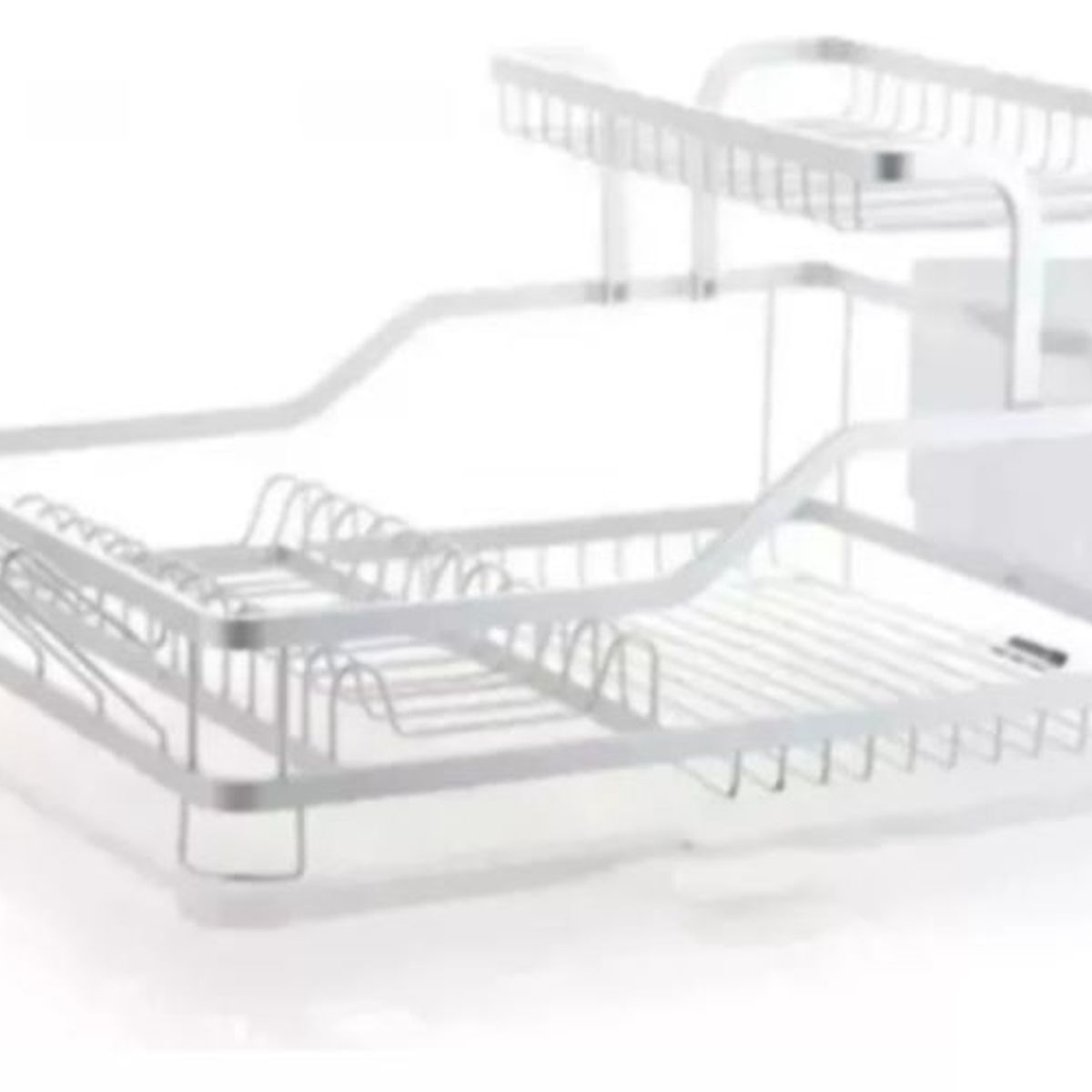 GENERICO - Elegante Secaplatos  Escurridor Aluminio Inoxidable Gris