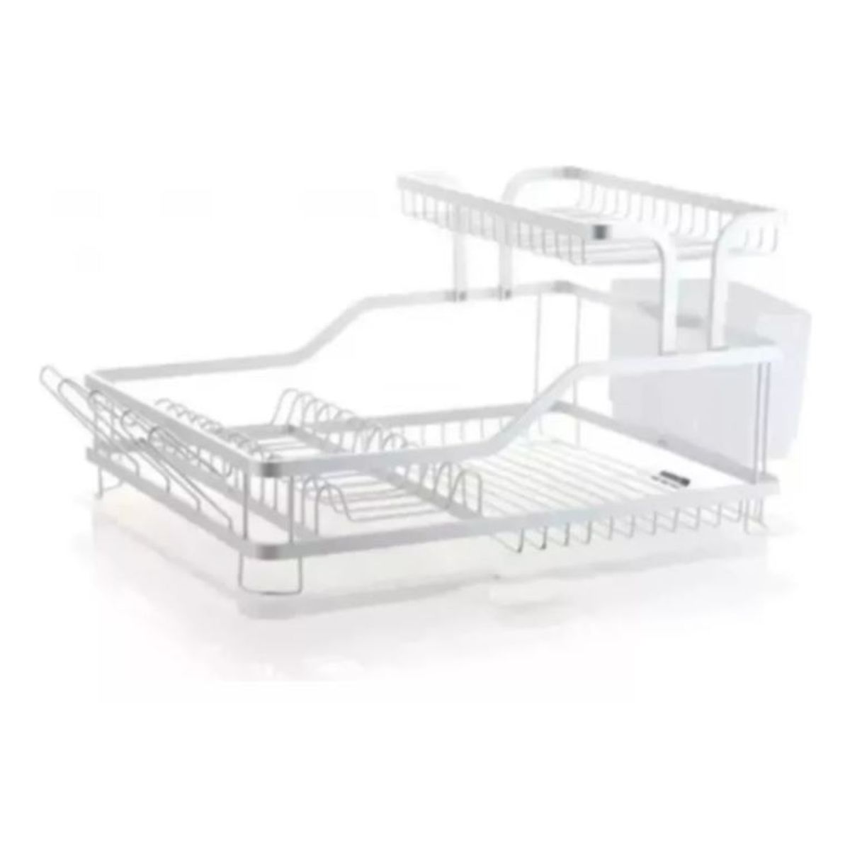 GENERICO - Elegante Secaplatos  Escurridor Aluminio Inoxidable Gris