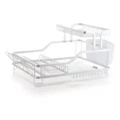 GENERICO - Elegante Secaplatos Escurridor Aluminio Inoxidable Gris