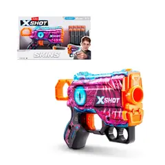 X-SHOT - LANZA DARDOS MENACE SKINS CON 8 DARDOS - ENIGMA