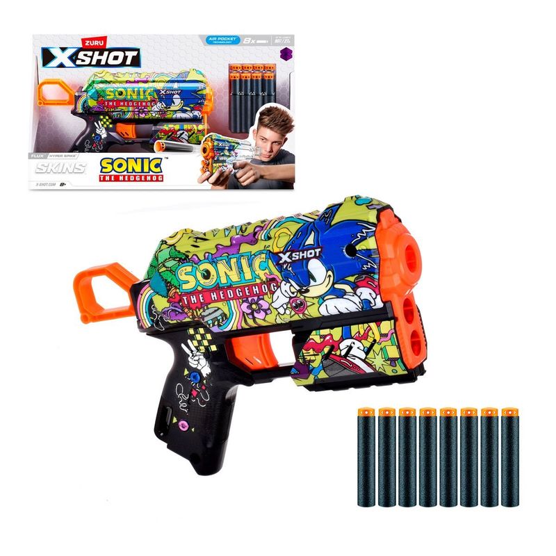 SONIC - LANZA DARDOS FLUX SKINS SONIC X-SHOT - HYPER SPIKE